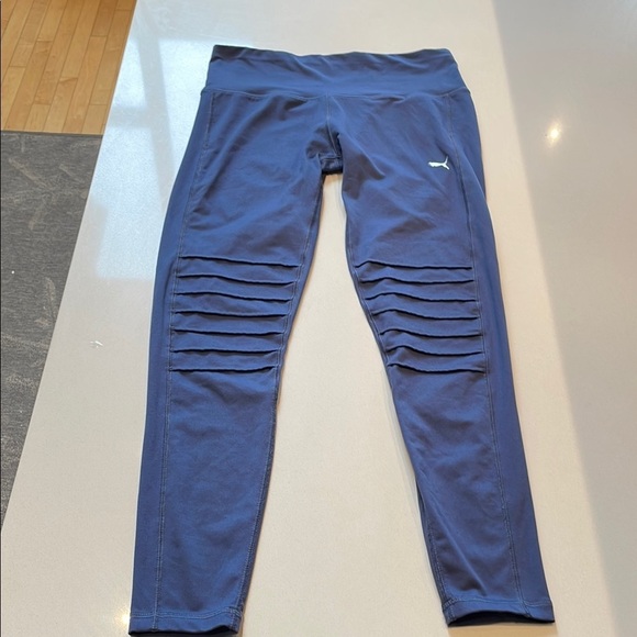 Puma Pants - Puma Moto Mesh Leggings, Slate Blue Size L